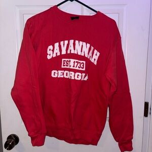 Savannah Georgia Red Women's Sweatshirt